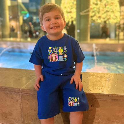 Custom Kids' Short Set Outfit Shorts & Tshirt Safari Baby Animals