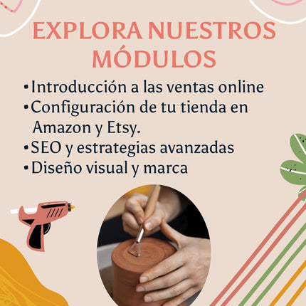 Curso Completo de Ventas Online: Aprende a Vender Productos Hechos A Mano en Etsy y Amazon Handmade Paso a Paso