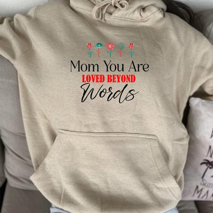 Adult Hoodie Sweatshirt Cozy Pullover Fleece Winter Outfit Gift for Her Wife Mom Mother’s Day Designs 1
