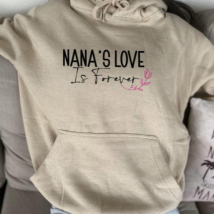 Adult Hoodie Sweatshirt Cozy Pullover Fleece Winter Outfit Gift for Her Grandma Nana Design 2