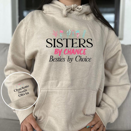 Adult Hoodie Sweatshirt Cozy Pullover Fleece Winter Outfit Gift for Her Sister Sis Design 1