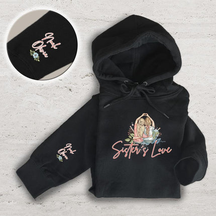 Adult Hoodie Sweatshirt Cozy Pullover Fleece Winter Outfit Gift for Her Sisters Sis Design 3