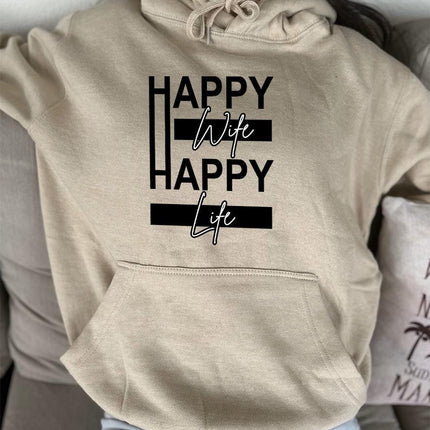 Adult Hoodie Sweatshirt Cozy Pullover Fleece Winter Outfit Gift for Her Wife Spouse Design 3