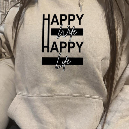 Adult Hoodie Sweatshirt Cozy Pullover Fleece Winter Outfit Gift for Her Wife Spouse Design 3