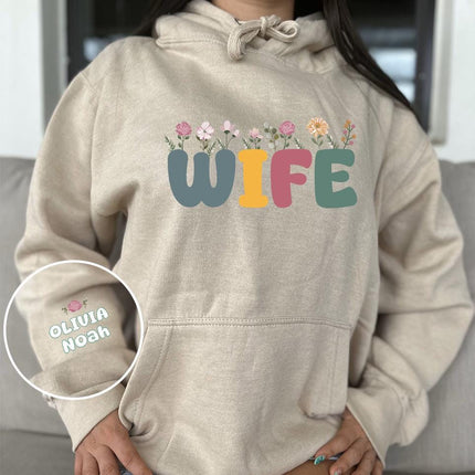 Adult Hoodie Sweatshirt Cozy Pullover Fleece Winter Outfit Gift for Her Wife Spouse Design 4