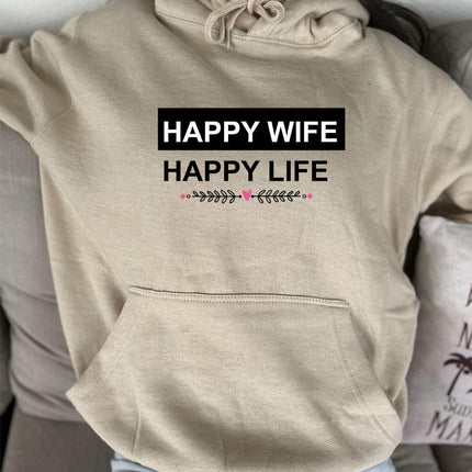 Adult Hoodie Sweatshirt Cozy Pullover Fleece Winter Outfit Gift for Her Wife Spouse Design 1