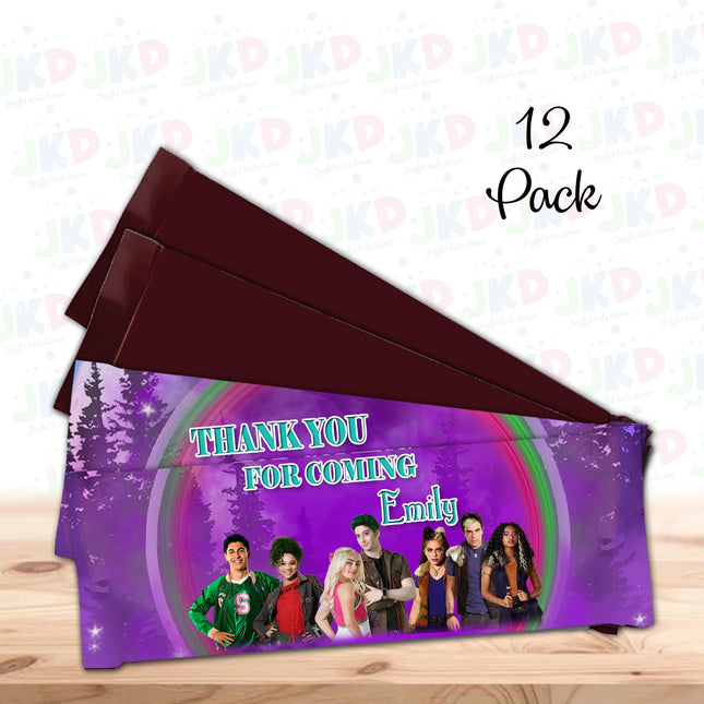 Zombies Candy Bar Labels for Party Decor Chocolate Birthday Favor | 12-Pack Stickers Fits Chocolate Bar 1.55oz