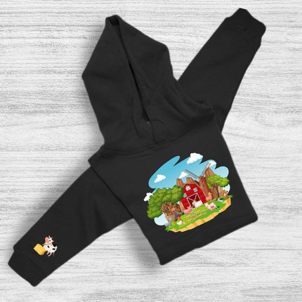 Kids Hoodie Sweatshirt Cozy Toddler Pullover Fleece Winter Outfit Gift for Boy Son Farm