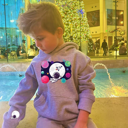 Kids Hoodie Sweatshirt Cozy Toddler Pullover Fleece Winter Outfit Gift for Boy Son Universe