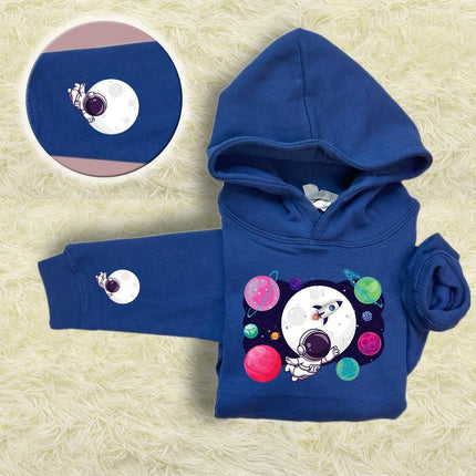 Kids Hoodie Sweatshirt Cozy Toddler Pullover Fleece Winter Outfit Gift for Boy Son Universe