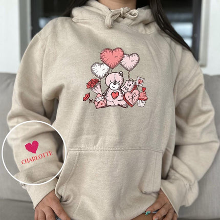 Adult Hoodie Sweatshirt Cozy Pullover Fleece Winter Outfit Gift for Her Valentine's Love