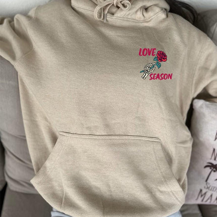 Adult Hoodie Sweatshirt Cozy Pullover Fleece Winter Outfit Gift for Her Love Season