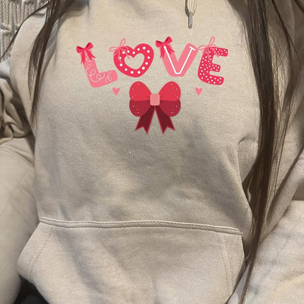 Adult Hoodie Sweatshirt Cozy Pullover Fleece Winter Outfit Gift for Her Love Design 3