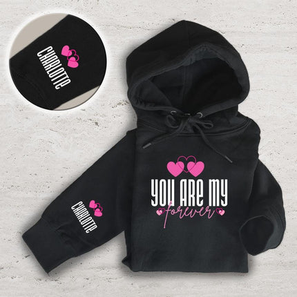 Adult Hoodie Sweatshirt Cozy Pullover Fleece Winter Outfit Gift for Her My Forever