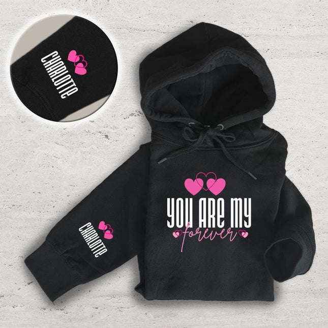 Adult Hoodie Sweatshirt Cozy Pullover Fleece Winter Outfit Gift for Her My Forever