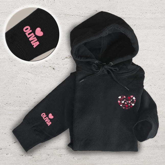 Adult Hoodie Sweatshirt Cozy Pullover Fleece Winter Outfit Gift for Her Full Of Hearths