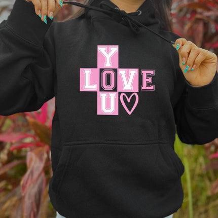 Adult Hoodie Sweatshirt Cozy Pullover Fleece Winter Outfit Gift for Her Love Design 5