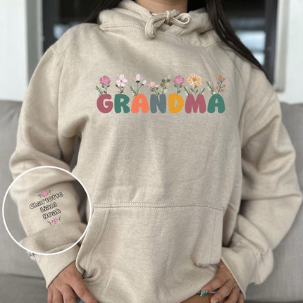 Adult Hoodie Sweatshirt Cozy Pullover Fleece Winter Outfit Gift for Her Grandma Nana Design 1