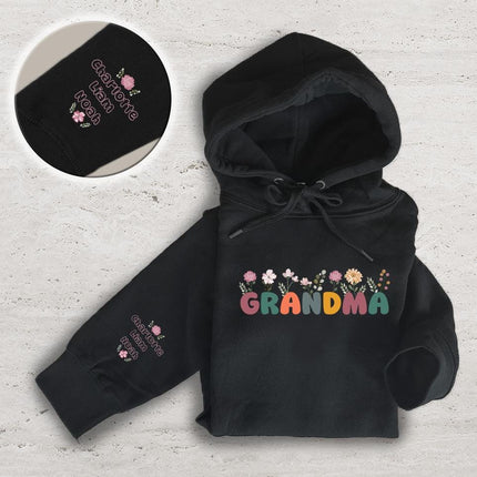 Adult Hoodie Sweatshirt Cozy Pullover Fleece Winter Outfit Gift for Her Grandma Nana Design 1
