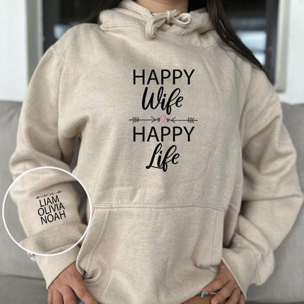 Adult Hoodie Sweatshirt Cozy Pullover Fleece Winter Outfit Gift for Her Wife Spouse Design 2