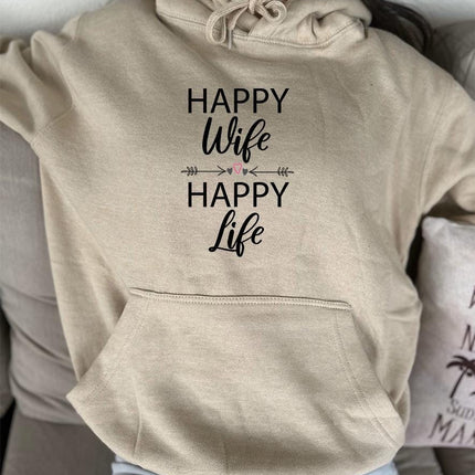 Adult Hoodie Sweatshirt Cozy Pullover Fleece Winter Outfit Gift for Her Wife Spouse Design 2