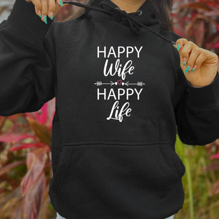 Adult Hoodie Sweatshirt Cozy Pullover Fleece Winter Outfit Gift for Her Wife Spouse Design 2