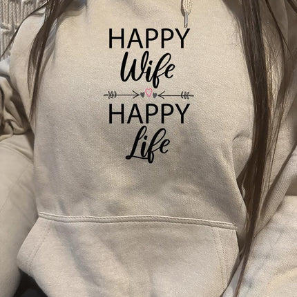 Adult Hoodie Sweatshirt Cozy Pullover Fleece Winter Outfit Gift for Her Wife Spouse Design 2