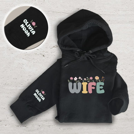 Adult Hoodie Sweatshirt Cozy Pullover Fleece Winter Outfit Gift for Her Wife Spouse Design 4
