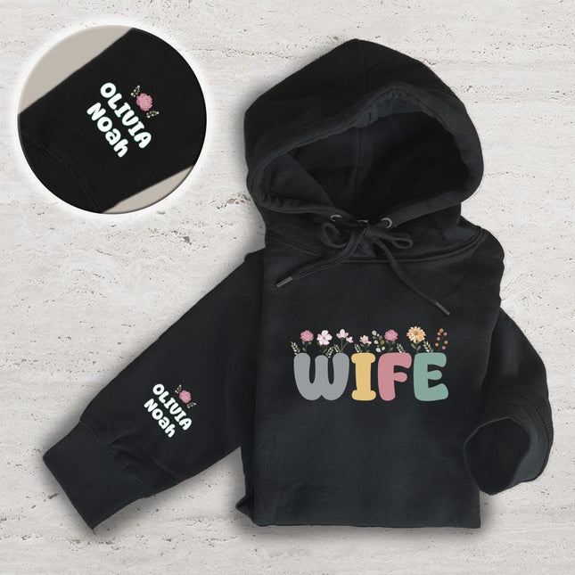 Adult Hoodie Sweatshirt Cozy Pullover Fleece Winter Outfit Gift for Her Wife Spouse Design 4