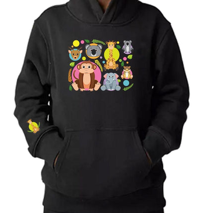 Kids Hoodie Sweatshirt Cozy Toddler Pullover Fleece Winter Outfit Gift for Boy Son Safari