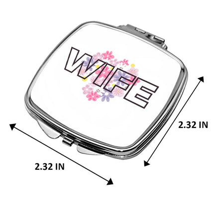 Personalized Bundle For Her Beach Tote Makeup Bag Mirror Travel Pouch Custom Gift Organizer Accessories Wife Design