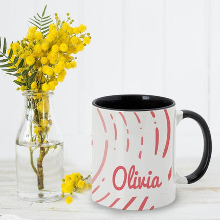 Personalized Large Coffee Mug 15oz Custom Matte Finish Gift for Men Women Work Office Home Dotted Heart