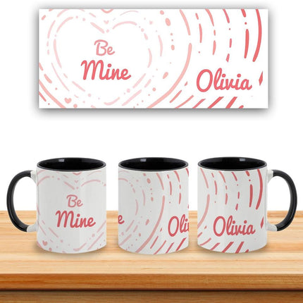 Personalized Large Coffee Mug 15oz Custom Matte Finish Gift for Men Women Work Office Home Dotted Heart