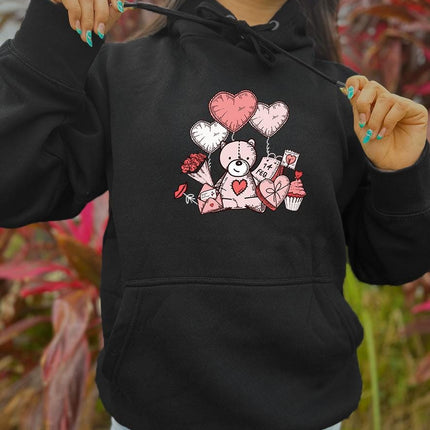 Adult Hoodie Sweatshirt Cozy Pullover Fleece Winter Outfit Gift for Her Valentine's Love