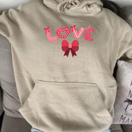 Adult Hoodie Sweatshirt Cozy Pullover Fleece Winter Outfit Gift for Her Love Design 3