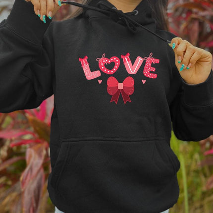 Adult Hoodie Sweatshirt Cozy Pullover Fleece Winter Outfit Gift for Her Love Design 3