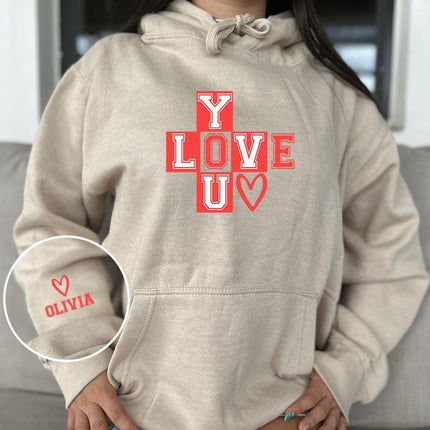 Adult Hoodie Sweatshirt Cozy Pullover Fleece Winter Outfit Gift for Her Love Design 5