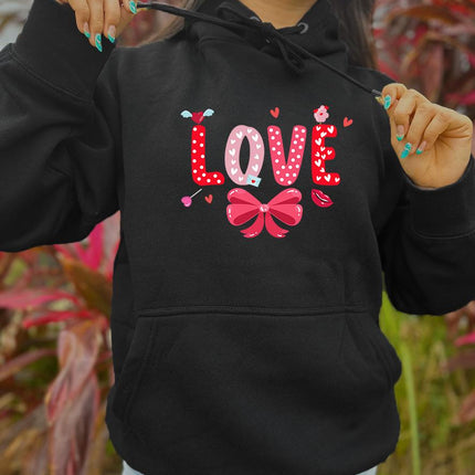Adult Hoodie Sweatshirt Cozy Pullover Fleece Winter Outfit Gift for Her Love Design 6