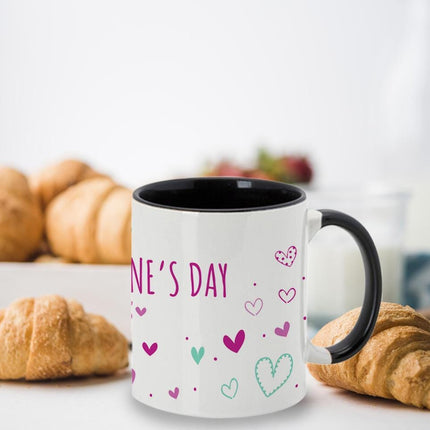 Personalized Large Coffee Mug 15oz Custom Matte Finish Gift for Men Women Work Office Home Full Of Hearts