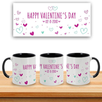 Personalized Large Coffee Mug 15oz Custom Matte Finish Gift for Men Women Work Office Home Full Of Hearts