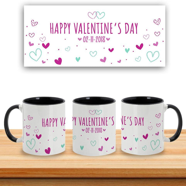 Personalized Large Coffee Mug 15oz Custom Matte Finish Gift for Men Women Work Office Home Full Of Hearts