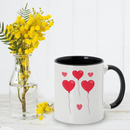 Personalized Large Coffee Mug 15oz Custom Matte Finish Gift for Men Women Work Office Home Hearth Balloons