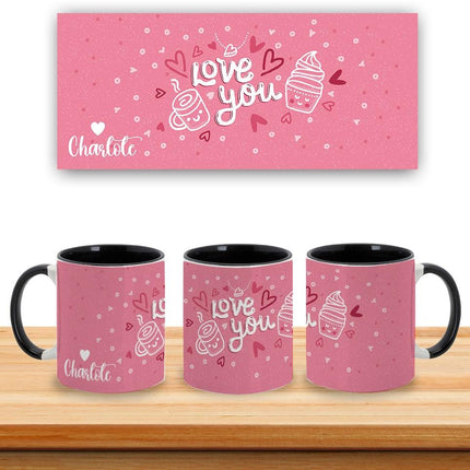 Personalized Large Coffee Mug 15oz Custom Matte Finish Gift for Men Women Work Office Home Love Muffin And Coffee