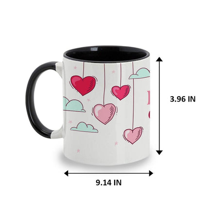 Personalized Large Coffee Mug 15oz Custom Matte Finish Gift for Men Women Work Office Home Sky Heart