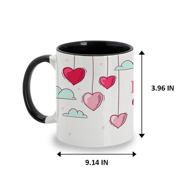 Personalized Large Coffee Mug 15oz Custom Matte Finish Gift for Men Women Work Office Home Sky Heart