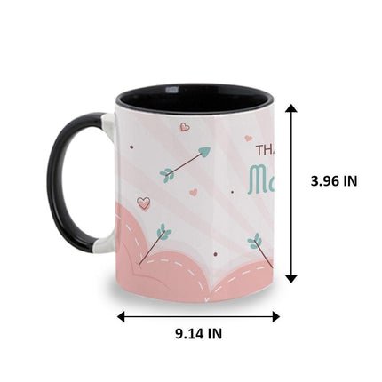 Personalized Large Coffee Mug 15oz Custom Matte Finish Gift for Men Women Work Office Home Thank You Design