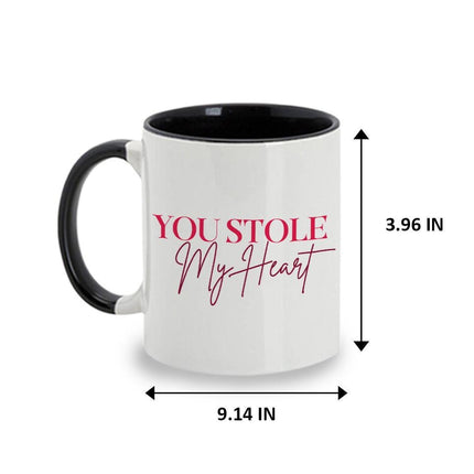 Personalized Large Coffee Mug 15oz Custom Matte Finish Gift for Men Women Work Office Home You Stole My Heart