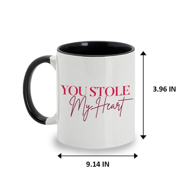 Personalized Large Coffee Mug 15oz Custom Matte Finish Gift for Men Women Work Office Home You Stole My Heart