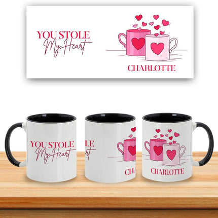 Personalized Large Coffee Mug 15oz Custom Matte Finish Gift for Men Women Work Office Home You Stole My Heart