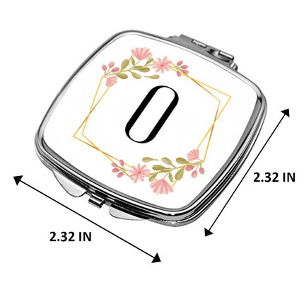 Personalized Bundle For Her Beach Tote Makeup Bag Mirror Travel Pouch Custom Gift Organizer Accessories Frame With Flowers